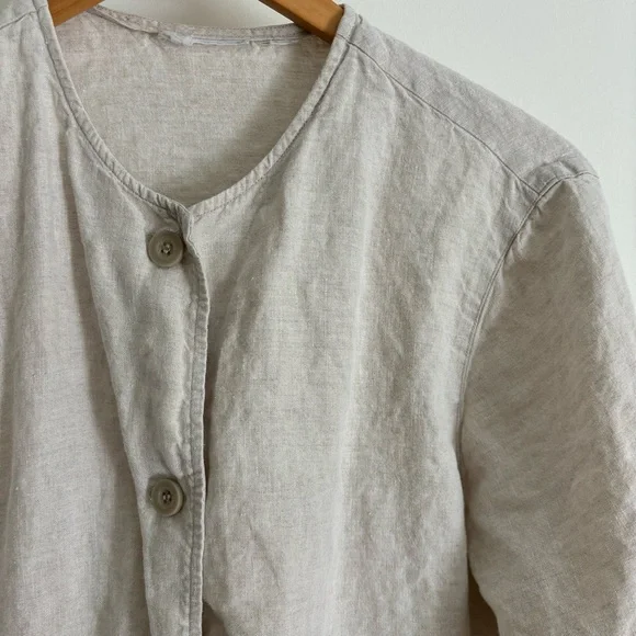 ✨FINAL SALE✨ Vintage Linen Top/Jakcet, S - Picture 3 of 4